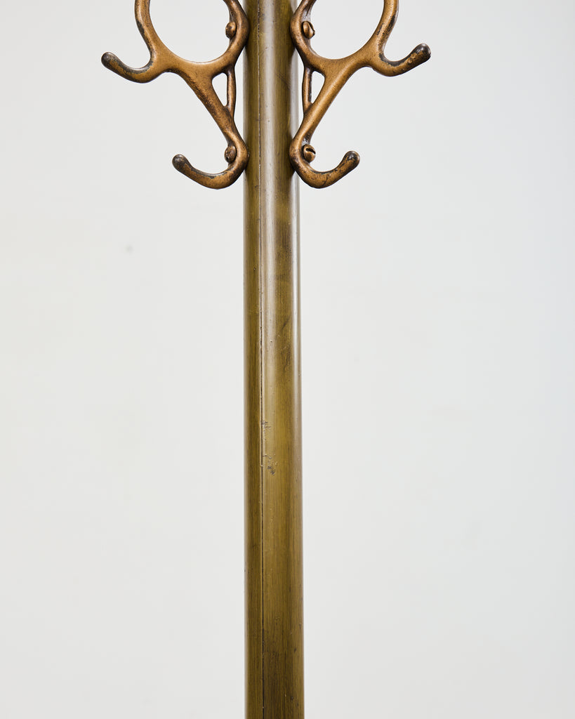 French Art Nouveau Bronzed Iron Coat Rack Umbrella Stand