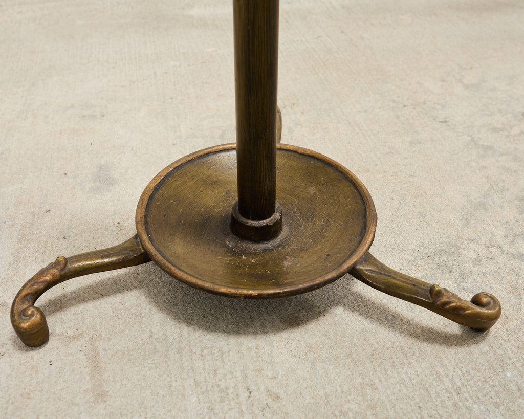 French Art Nouveau Bronzed Iron Coat Rack Umbrella Stand