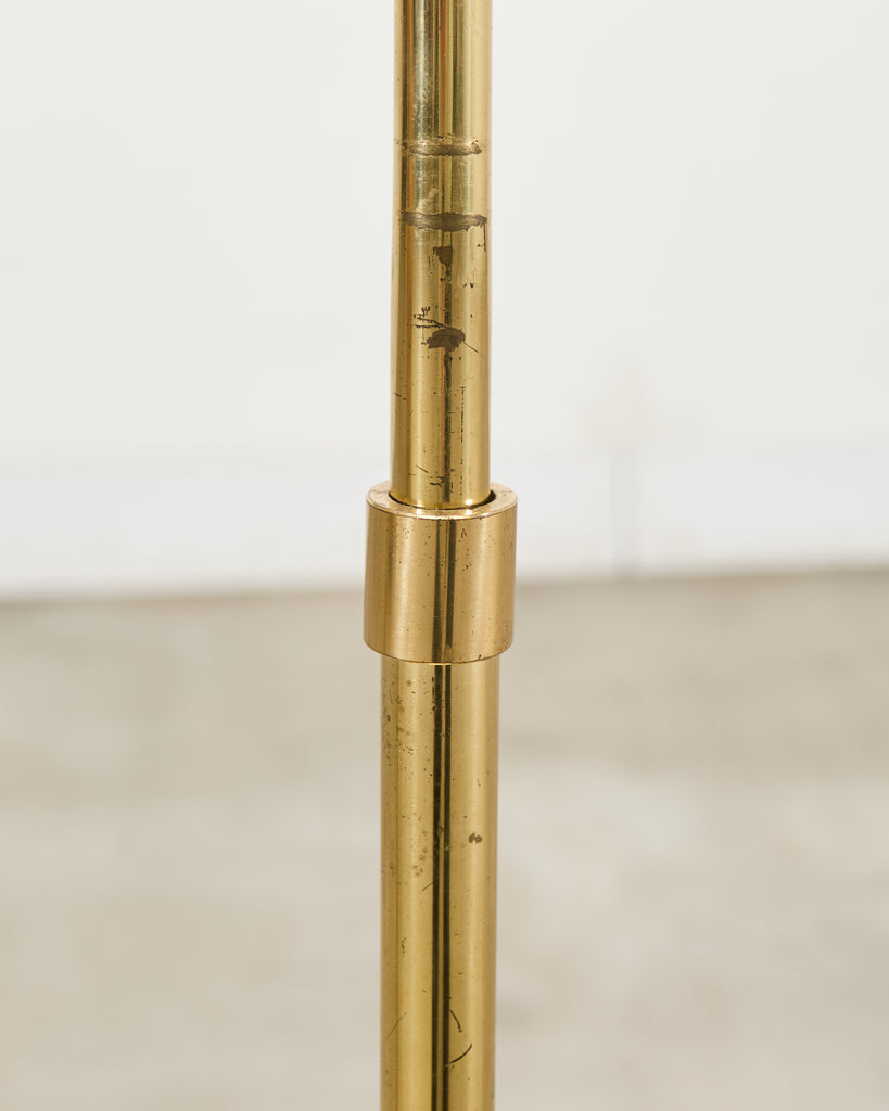 Pair of Mid-Century Brass Adjustable Pharmacy Floor Lamps