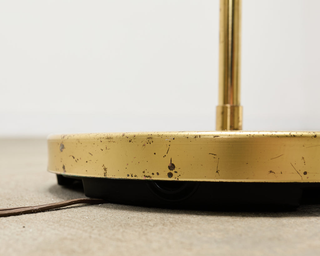Pair of Mid-Century Brass Adjustable Pharmacy Floor Lamps