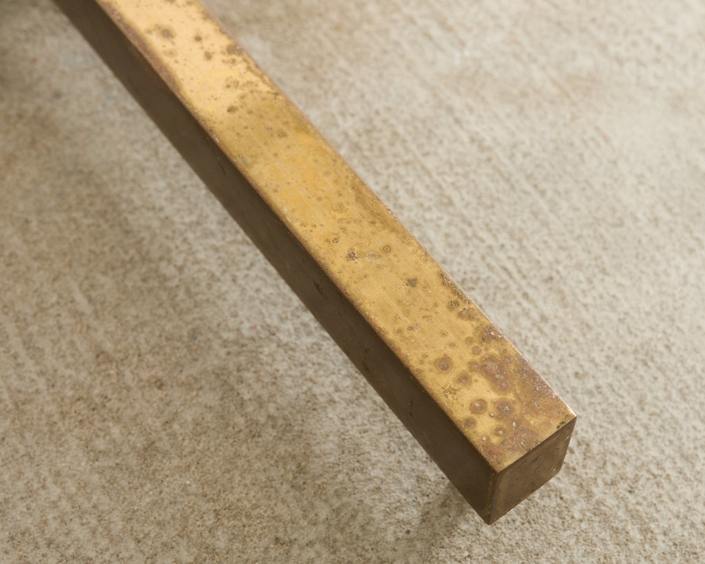 Pair of Midcentury Casella Patinated Brass Pharmacy Floor Lamps