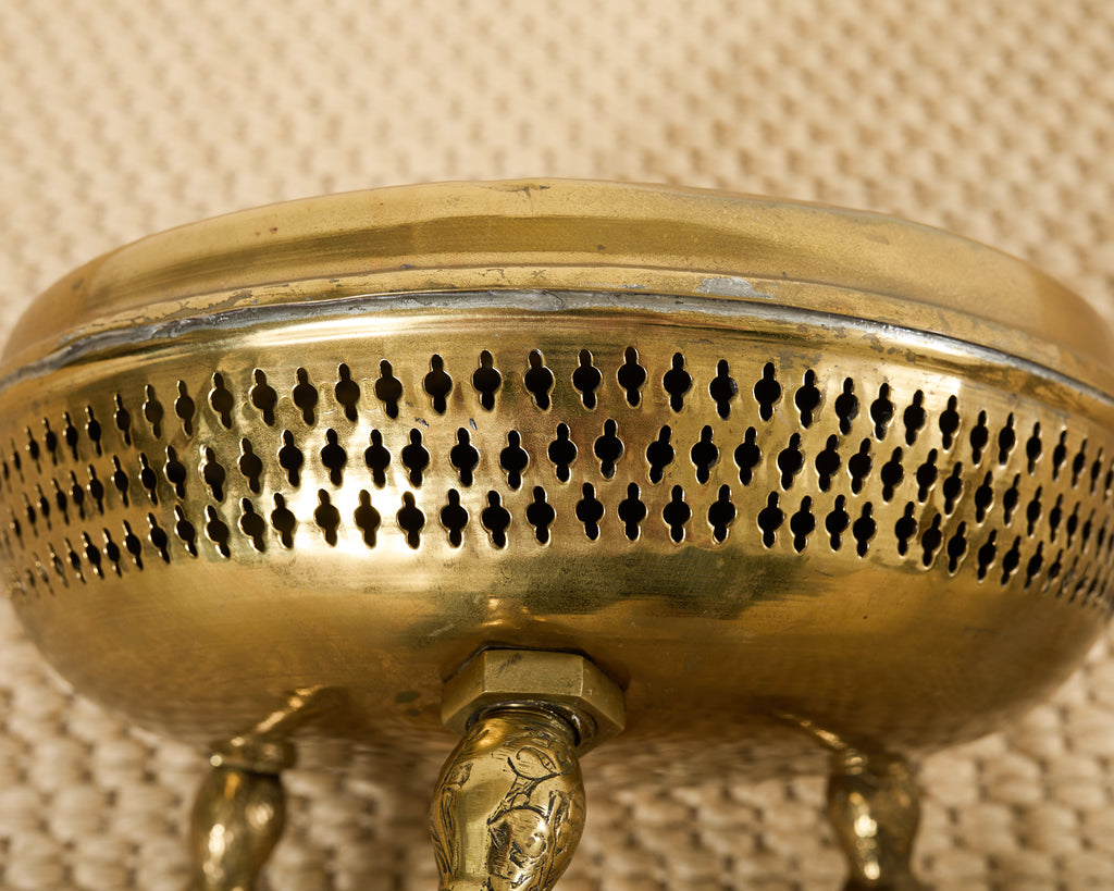 Pair of Middle Eastern Moorish Pierced Brass Stools