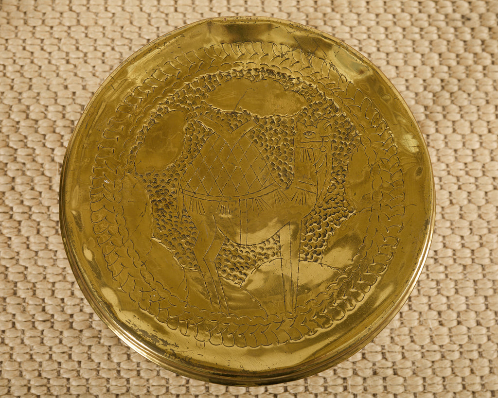 Pair of Middle Eastern Moorish Pierced Brass Stools