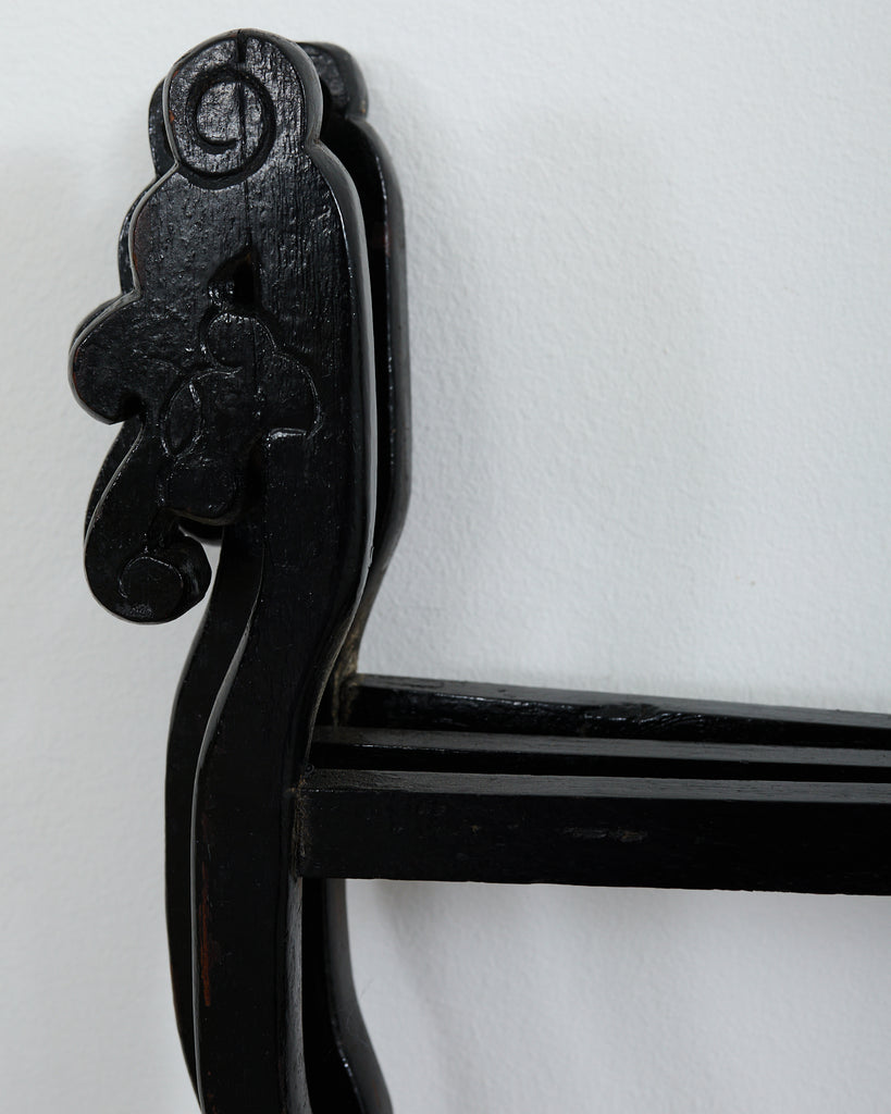 Midcentury Asian Brass Tray Drink Table Hexagonal Folding Stand