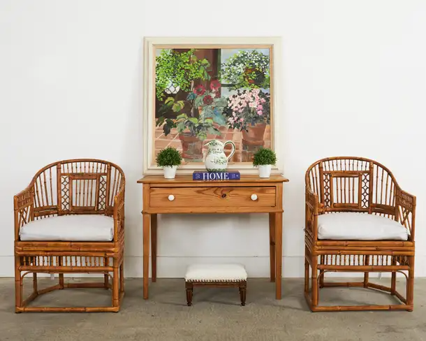 Dutch Louis XVI Style Diminutive Footstool with Boucle