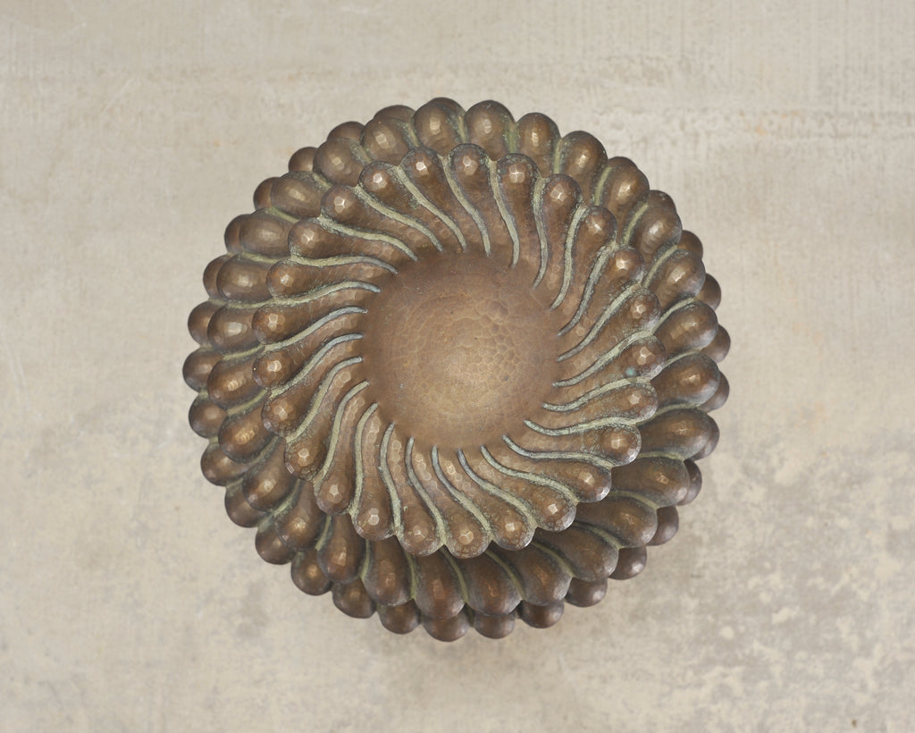 Patinated Bronze Three-Tier Muffin Dessert Stand or Display