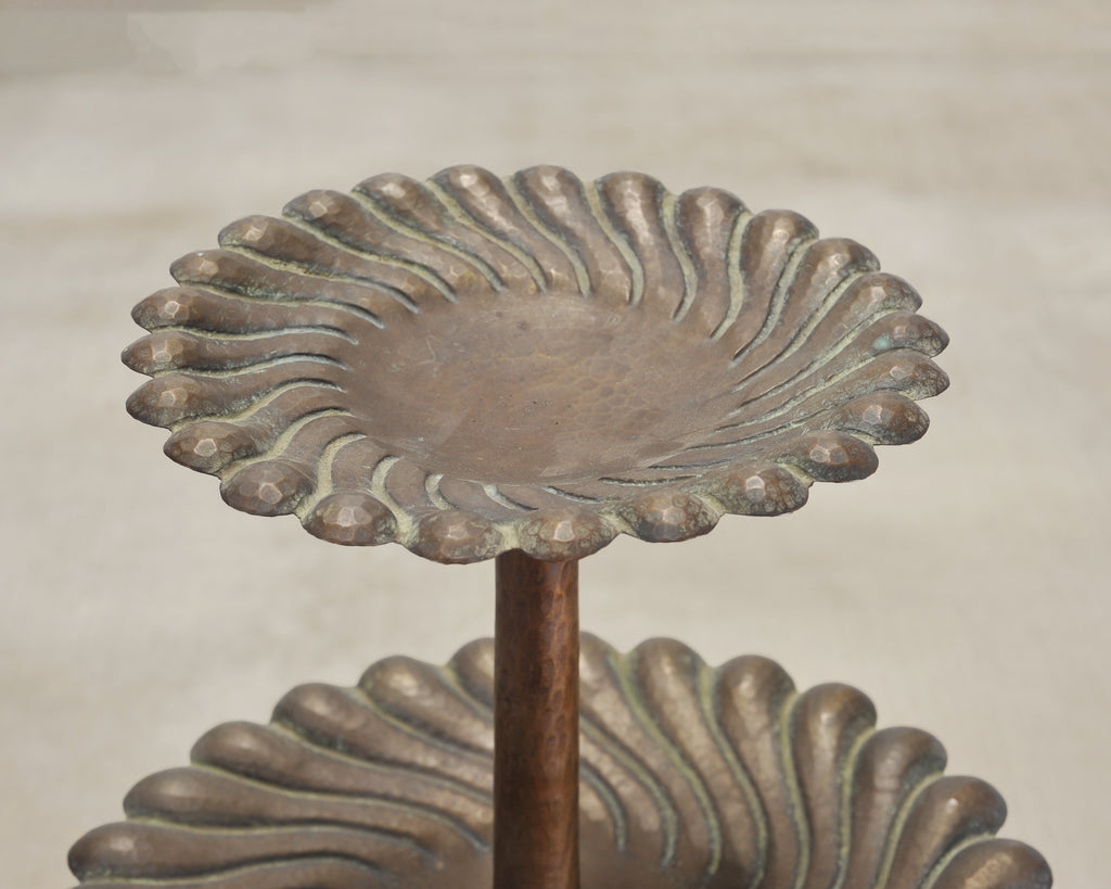 Patinated Bronze Three-Tier Muffin Dessert Stand or Display