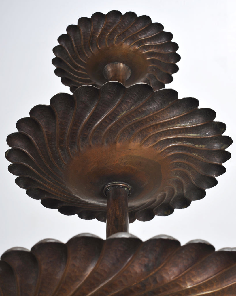 Patinated Bronze Three-Tier Muffin Dessert Stand or Display