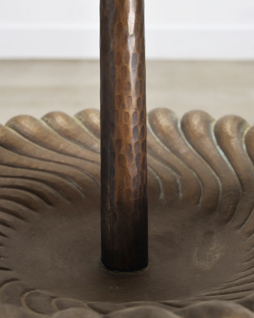Patinated Bronze Three-Tier Muffin Dessert Stand or Display