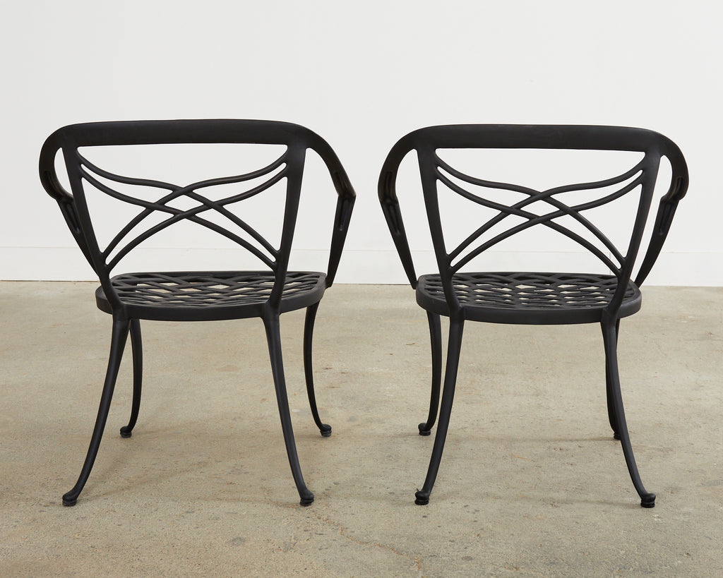 Set of Eight Brown Jordan Classic Garden Dining Armchairs