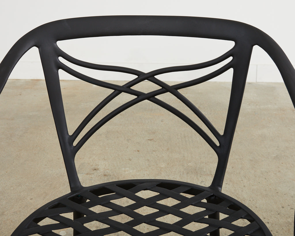 Set of Eight Brown Jordan Classic Garden Dining Armchairs