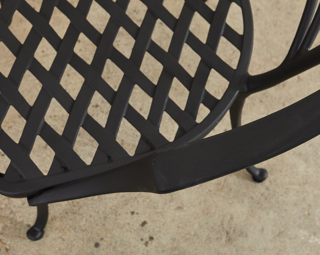 Set of Eight Brown Jordan Classic Garden Dining Armchairs