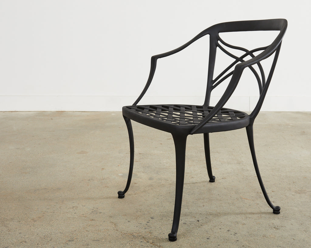 Set of Eight Brown Jordan Classic Garden Dining Armchairs