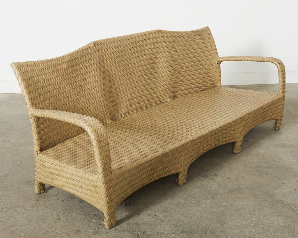 Brown Jordan Woven Wicker Havana Garden Sofa