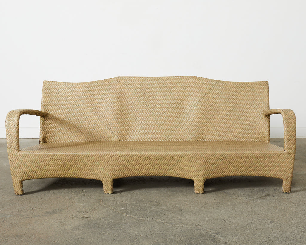 Brown Jordan Woven Wicker Havana Garden Sofa