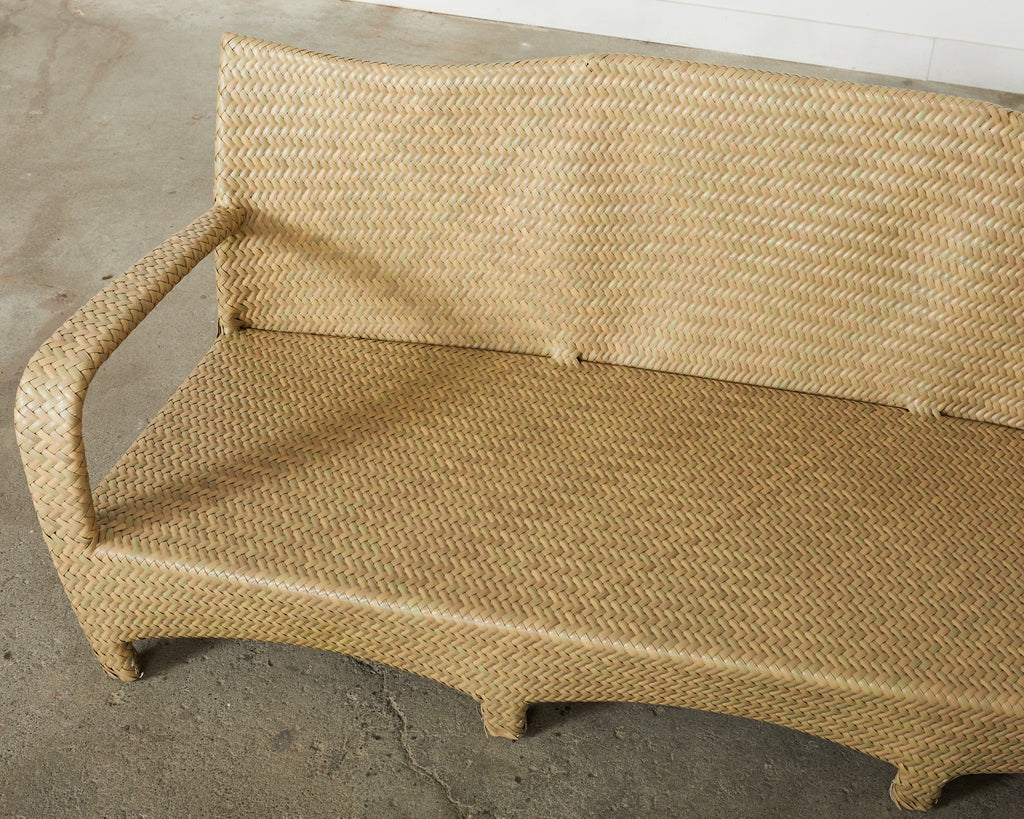 Brown Jordan Woven Wicker Havana Garden Sofa