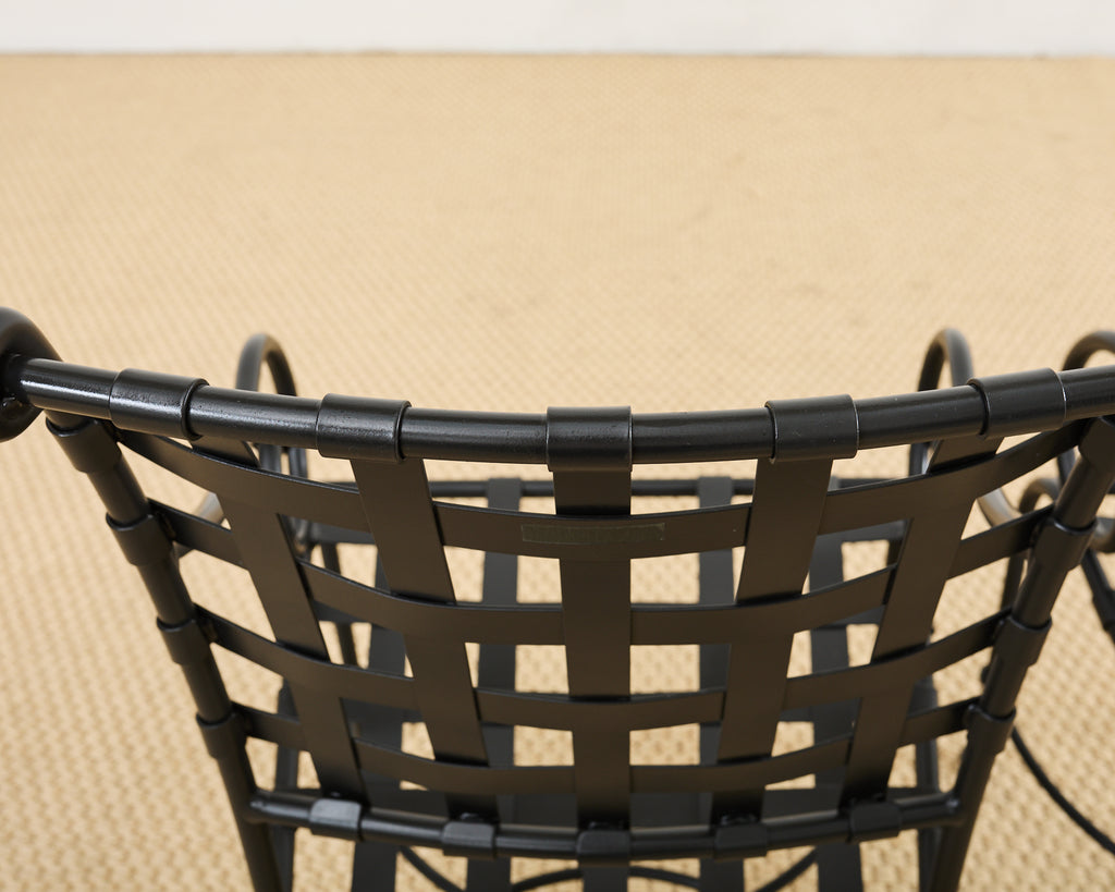 Set of Fourteen Brown Jordan Florentine Aluminum Dining Chairs