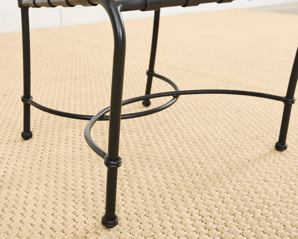 Set of Fourteen Brown Jordan Florentine Aluminum Dining Chairs