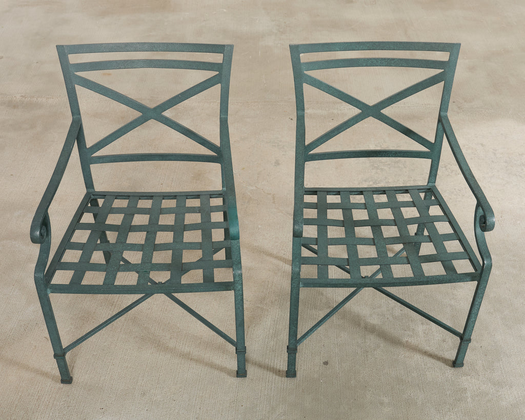 Brown Jordan Venetian Garden Dining Set Green Verdigris Finish