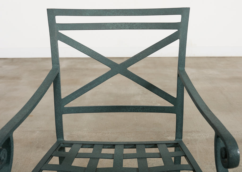 Brown Jordan Venetian Garden Dining Set Green Verdigris Finish