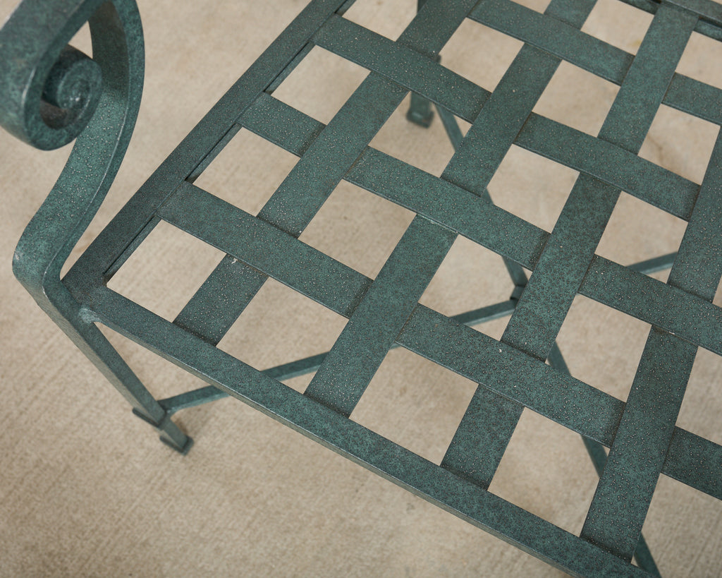 Brown Jordan Venetian Garden Dining Set Green Verdigris Finish