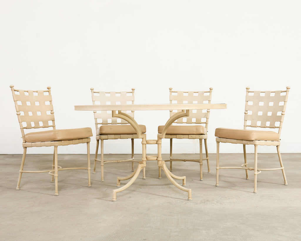 Brown Jordan Labeled Neoclassical Style Garden Dining Suite