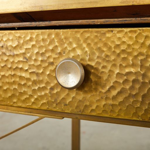 Vienna Secessionist Bronzed Metal Writing Table or Desk