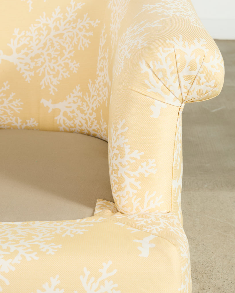 Pair of A. Rudin Attributed White Coral Over Butter Club Chairs