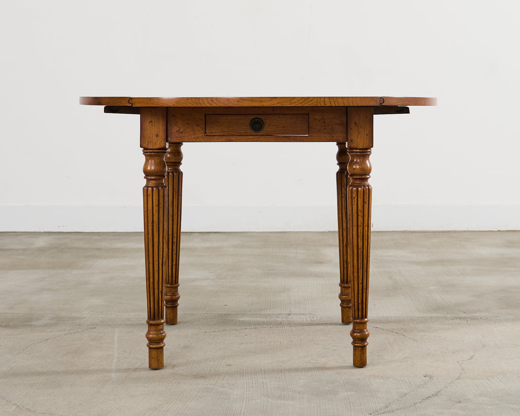 Country English Provincial Mixed Wood Farmhouse Dining Table