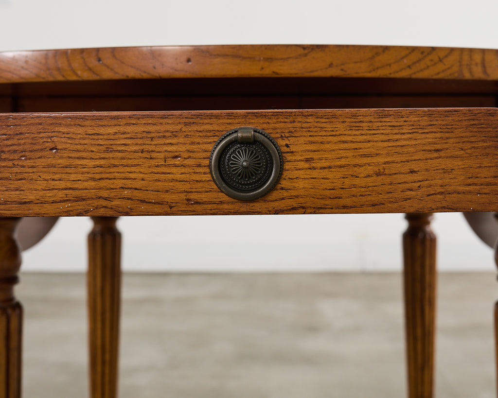 Country English Provincial Mixed Wood Farmhouse Dining Table