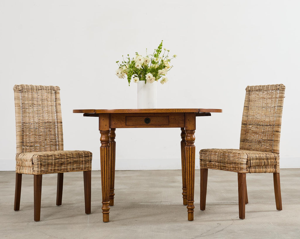 Country English Provincial Mixed Wood Farmhouse Dining Table