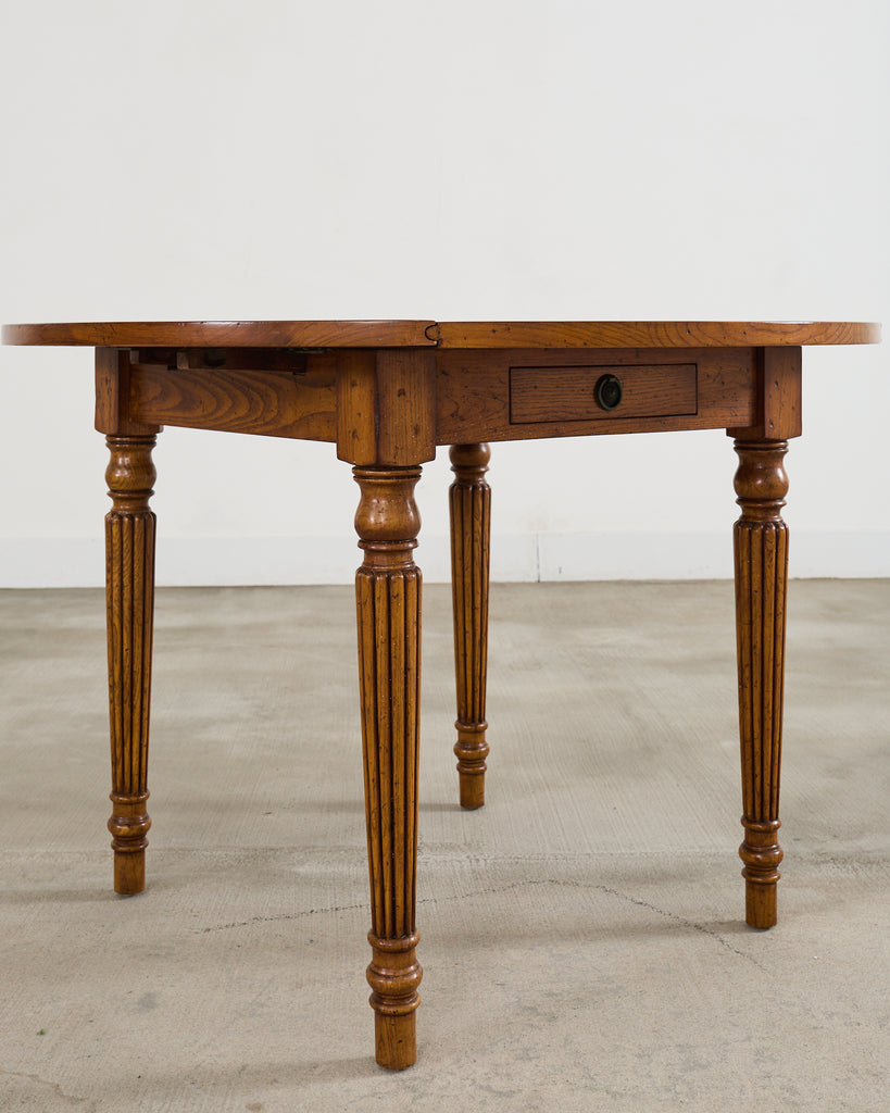 Country English Provincial Mixed Wood Farmhouse Dining Table