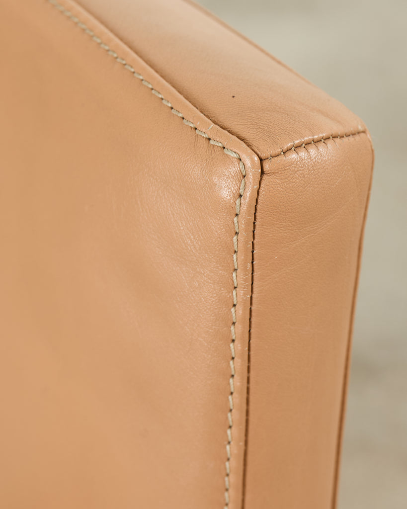 Set of Six De Sede Camel Leather Parsons Dining Chairs