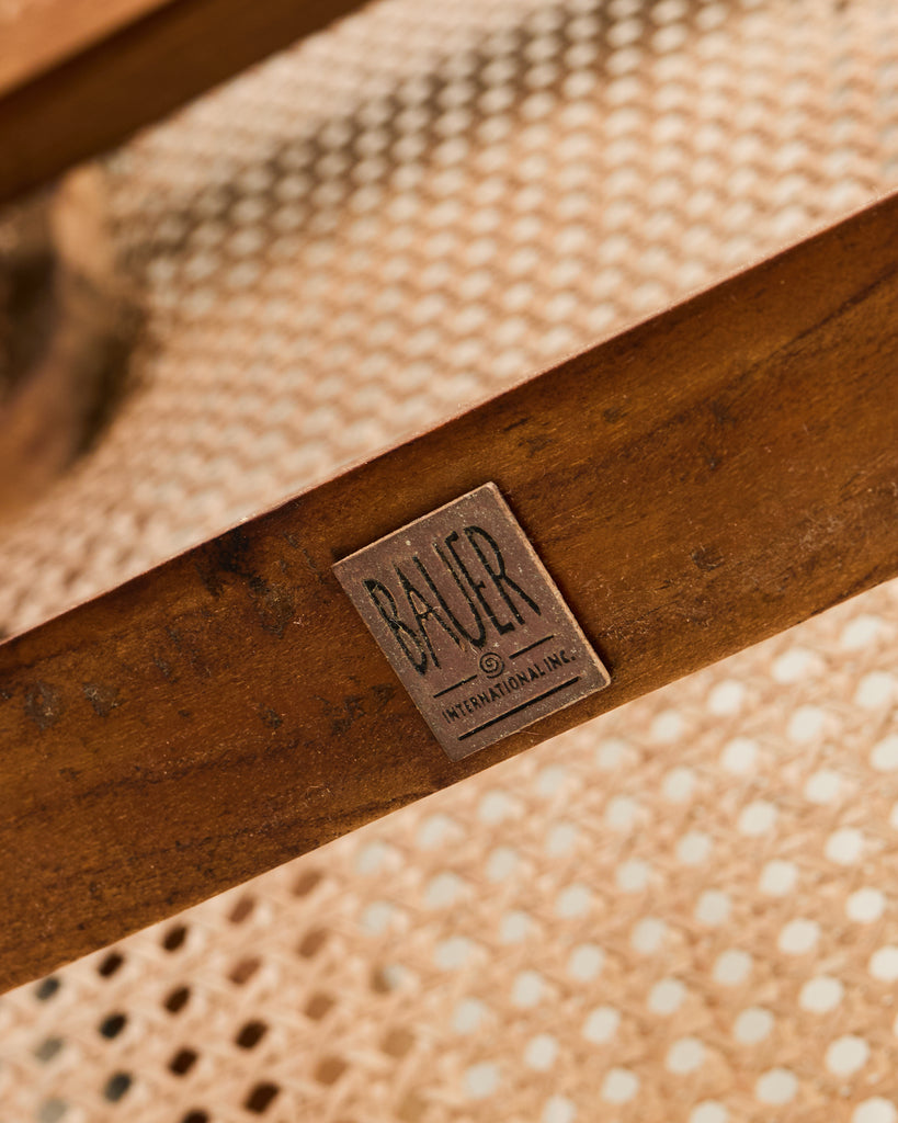 British Colonial Style Plantation Lounge Chair with Ottoman