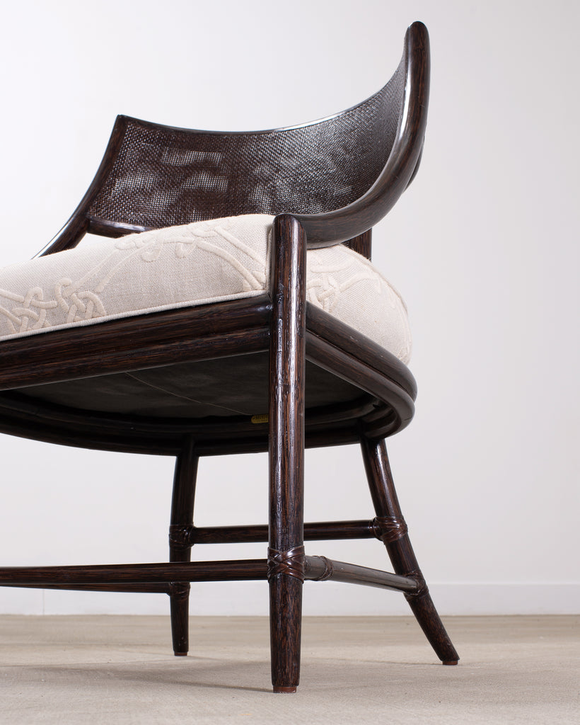 Barbara Barry for McGuire Rattan Cane Settee and Armchair
