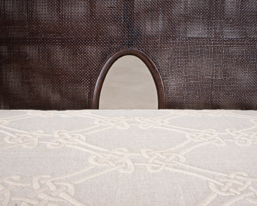 Barbara Barry for McGuire Rattan Cane Settee and Armchair