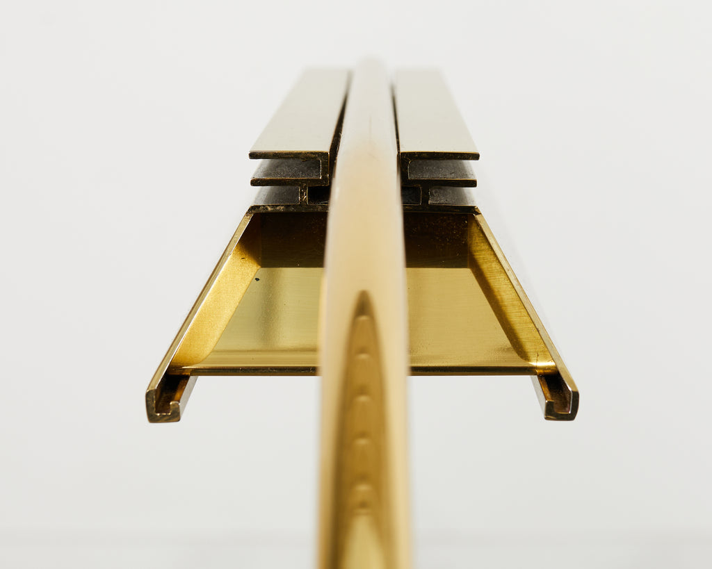 Pair of Art Deco Style Pharmacy Brass Floor Lamps by Casella