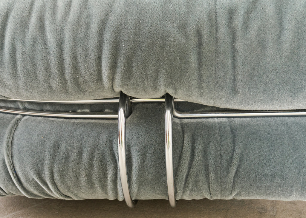 Cassina Soriana Mohair Sofa designed by Afra and Tobia Scarpa