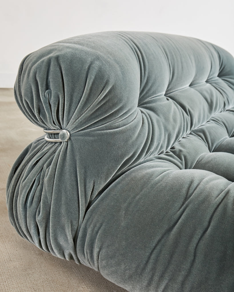 Cassina Soriana Mohair Sofa designed by Afra and Tobia Scarpa