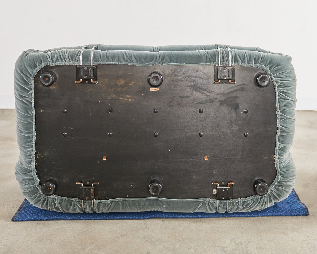 Cassina Soriana Mohair Sofa designed by Afra and Tobia Scarpa