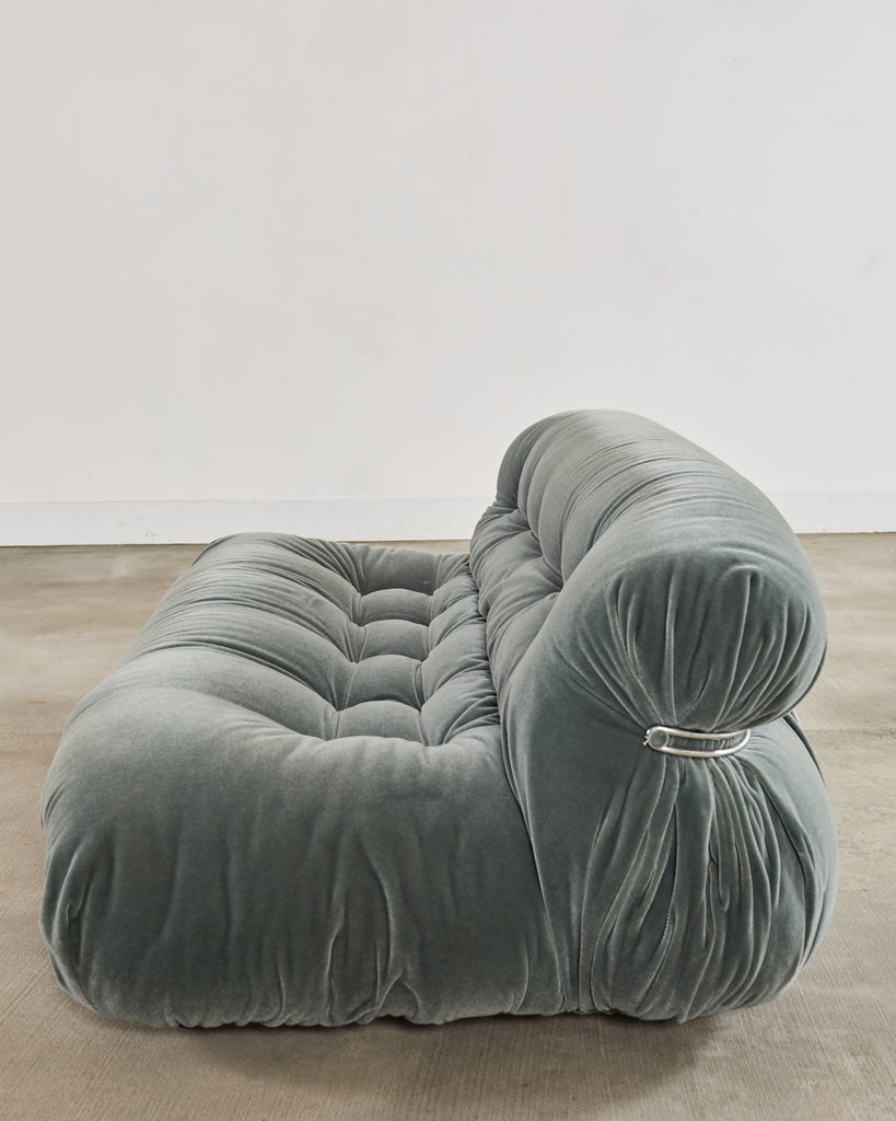 Cassina Soriana Mohair Sofa designed by Afra and Tobia Scarpa