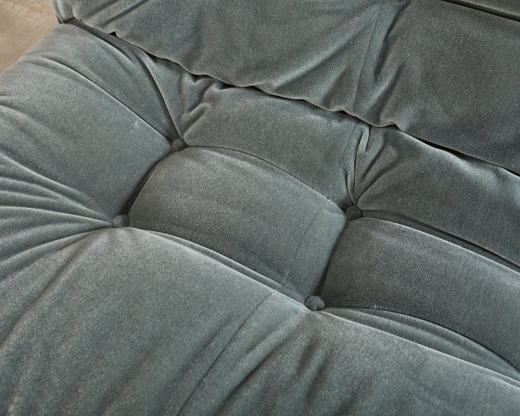 Cassina Soriana Mohair Sofa designed by Afra and Tobia Scarpa