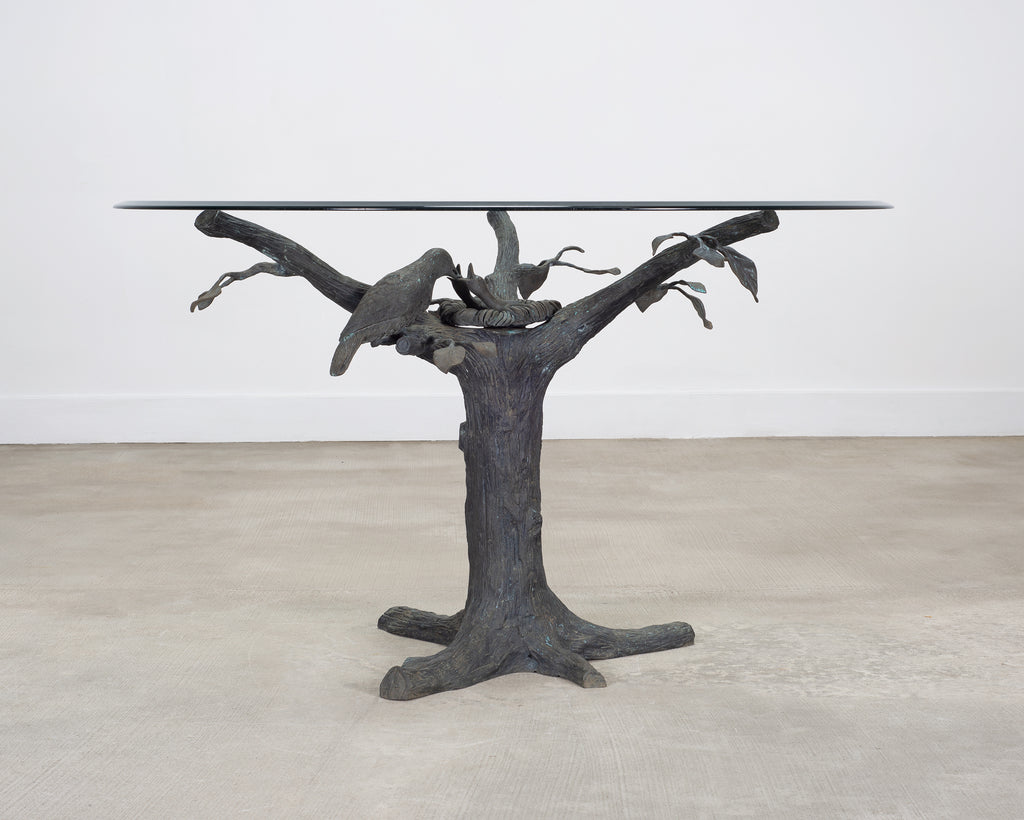 Giacometti Inspired Sculptural Bronze Tree Dining Center Table