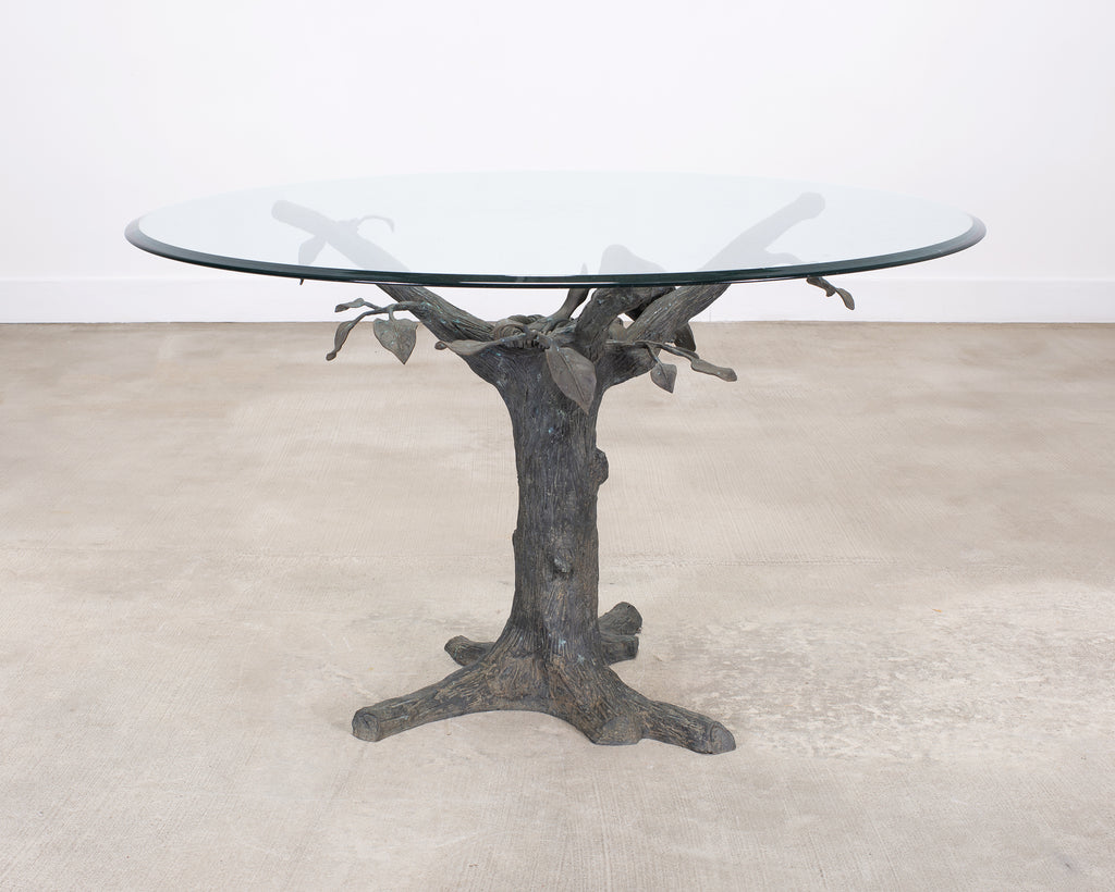 Giacometti Inspired Sculptural Bronze Tree Dining Center Table