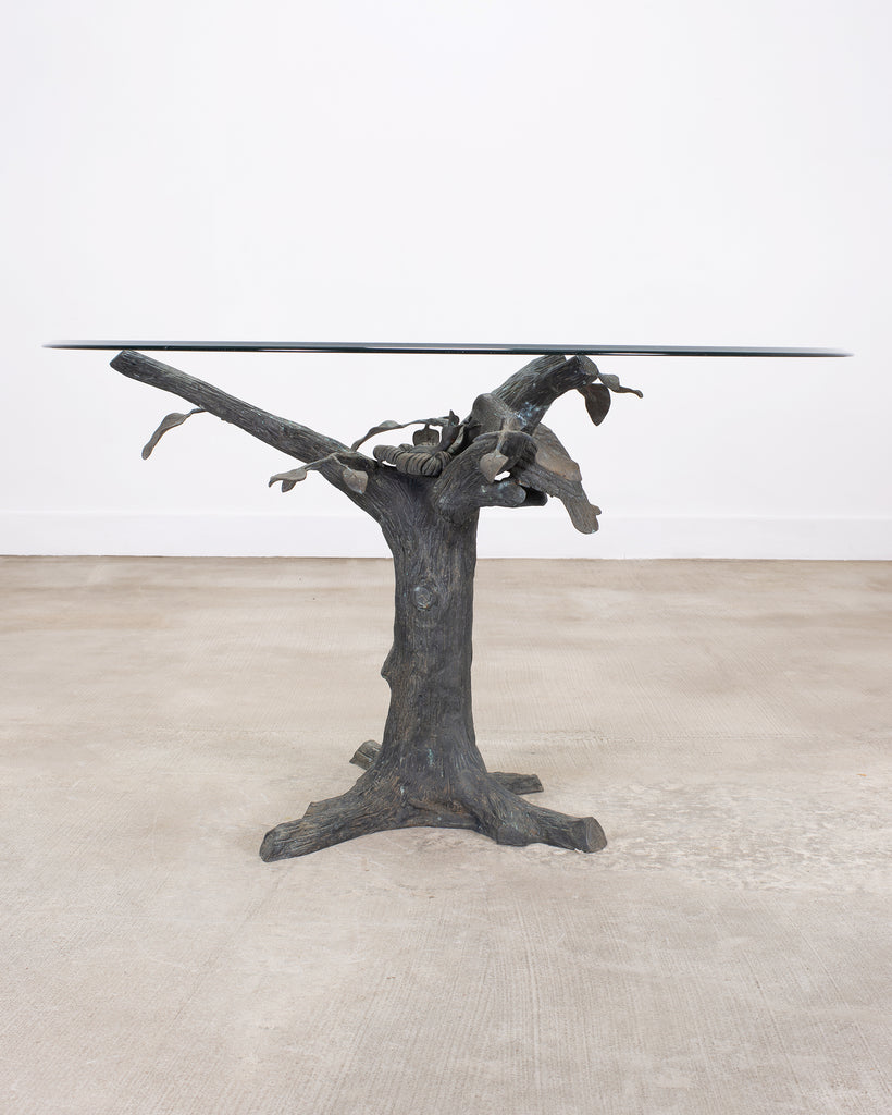 Giacometti Inspired Sculptural Bronze Tree Dining Center Table