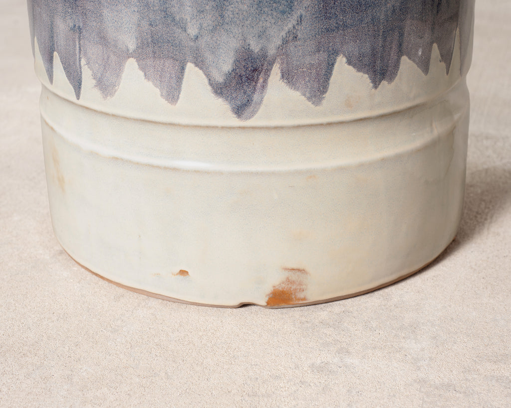 Set of Nine Glazed Terra Cotta Ceramic Stools or Drink Tables