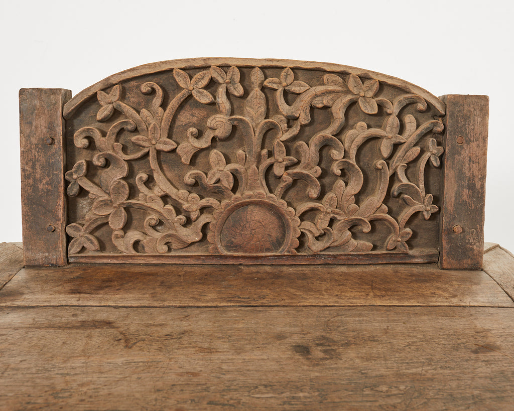 Javanese Carved Teak Indo Wedding Chest Daybed from Bali