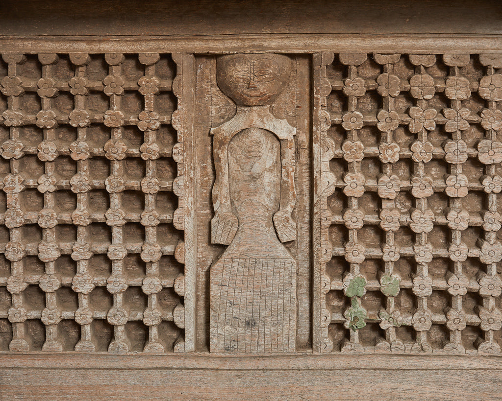 Javanese Carved Teak Indo Wedding Chest Daybed from Bali