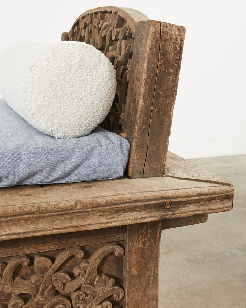 Javanese Carved Teak Indo Wedding Chest Daybed from Bali