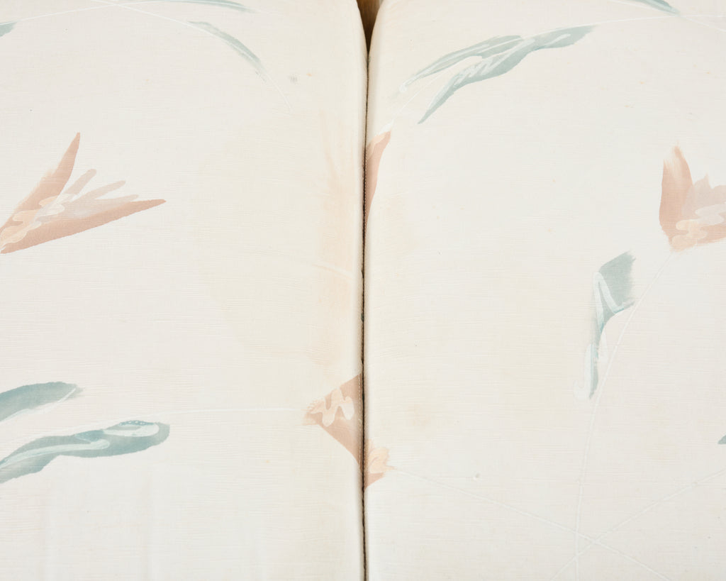 McGuire Cerused Twisted Rattan Settee and Lounge Chair